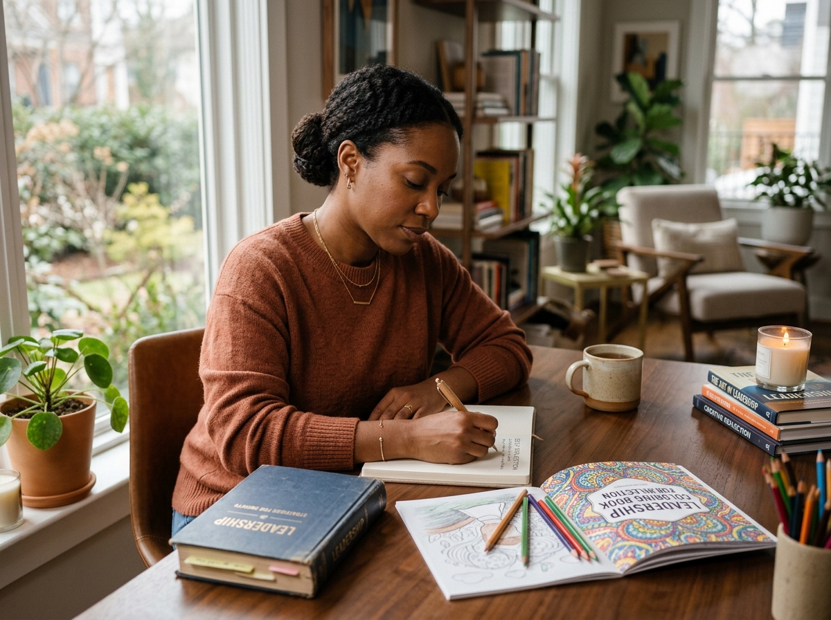Leadership Book vs Leadership Coloring Book for Reflection article image