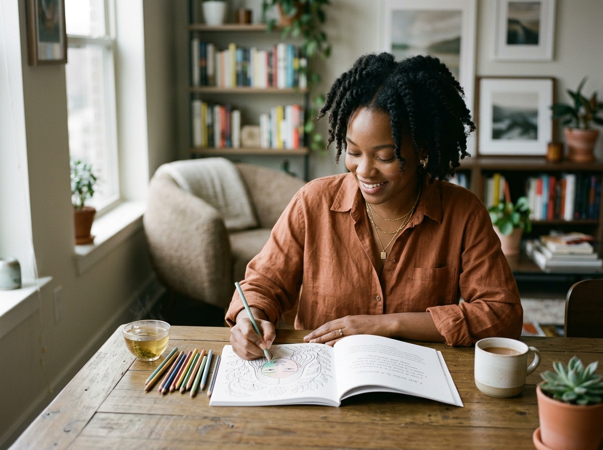 Positive Affirmation Coloring Book for Black Women: A Self-Love Routine
